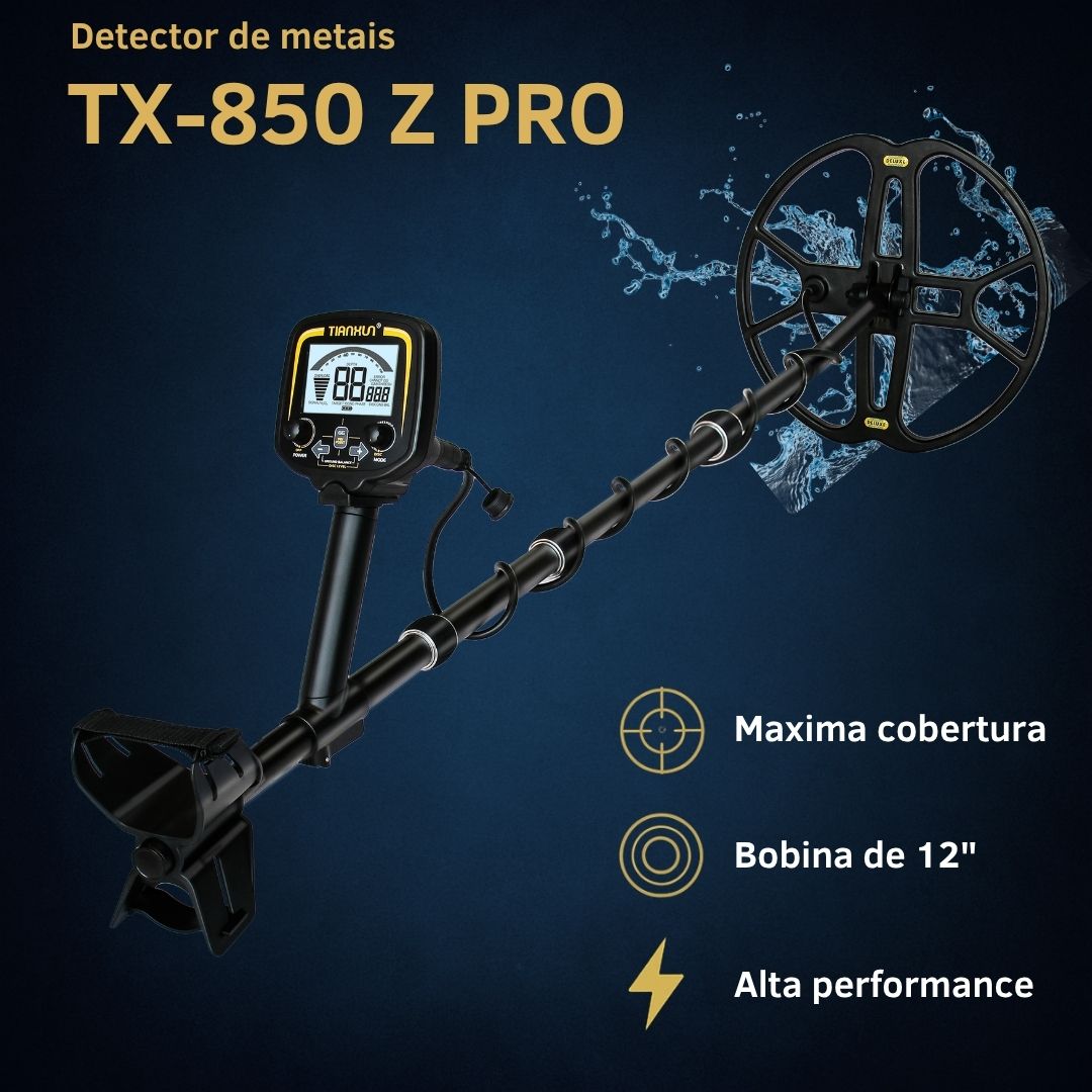 Detector de Metais Tianxun TX-850 Z PRO | Ouro, Prata, Cobre e Metais Preciosos | Original com NF