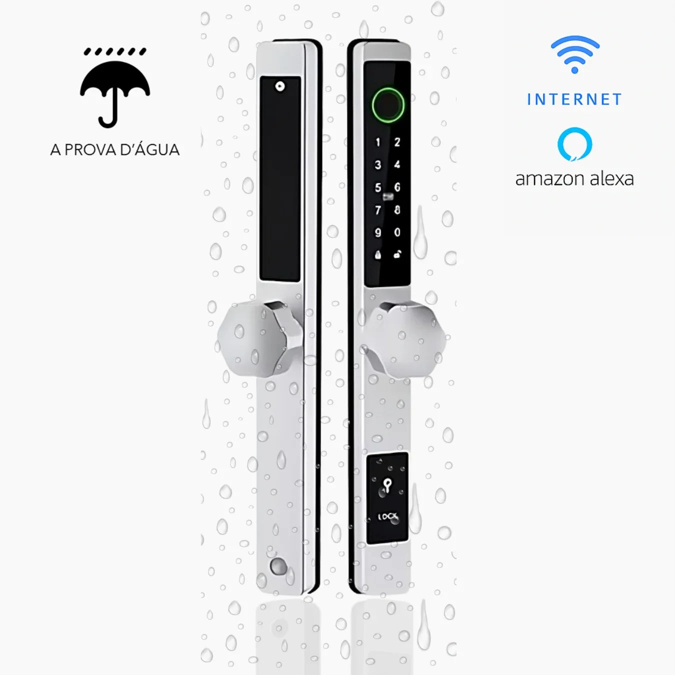 Fechadura Digital Ultra Tech | Externa - Prova D'água - Versão Internet (Compatível com Alexa)