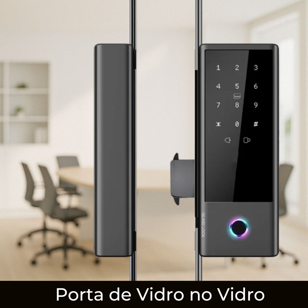 FECHADURA DIGITAL GT PRO | Porta de Vidro - Bater ou Correr