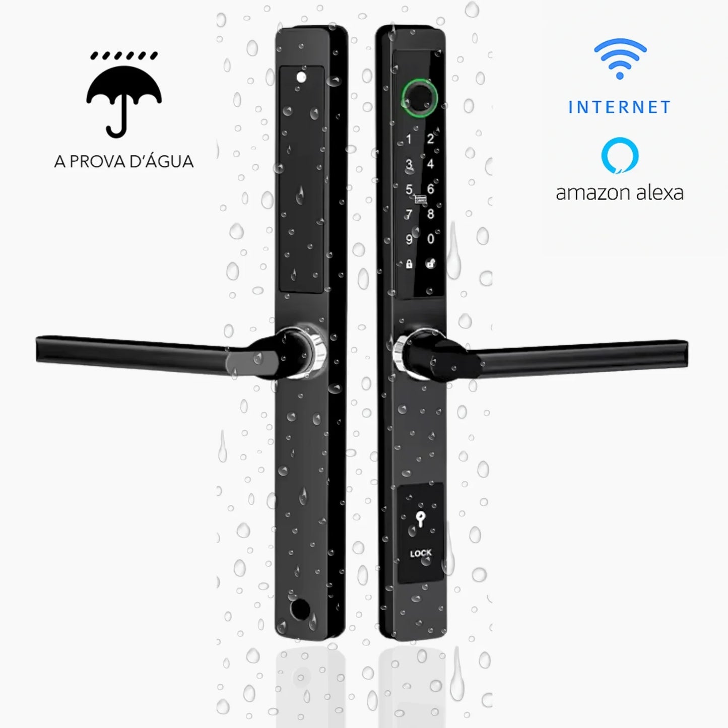 Fechadura Digital Ultra Tech | Externa - Prova D'água - Versão Internet (Compatível com Alexa)