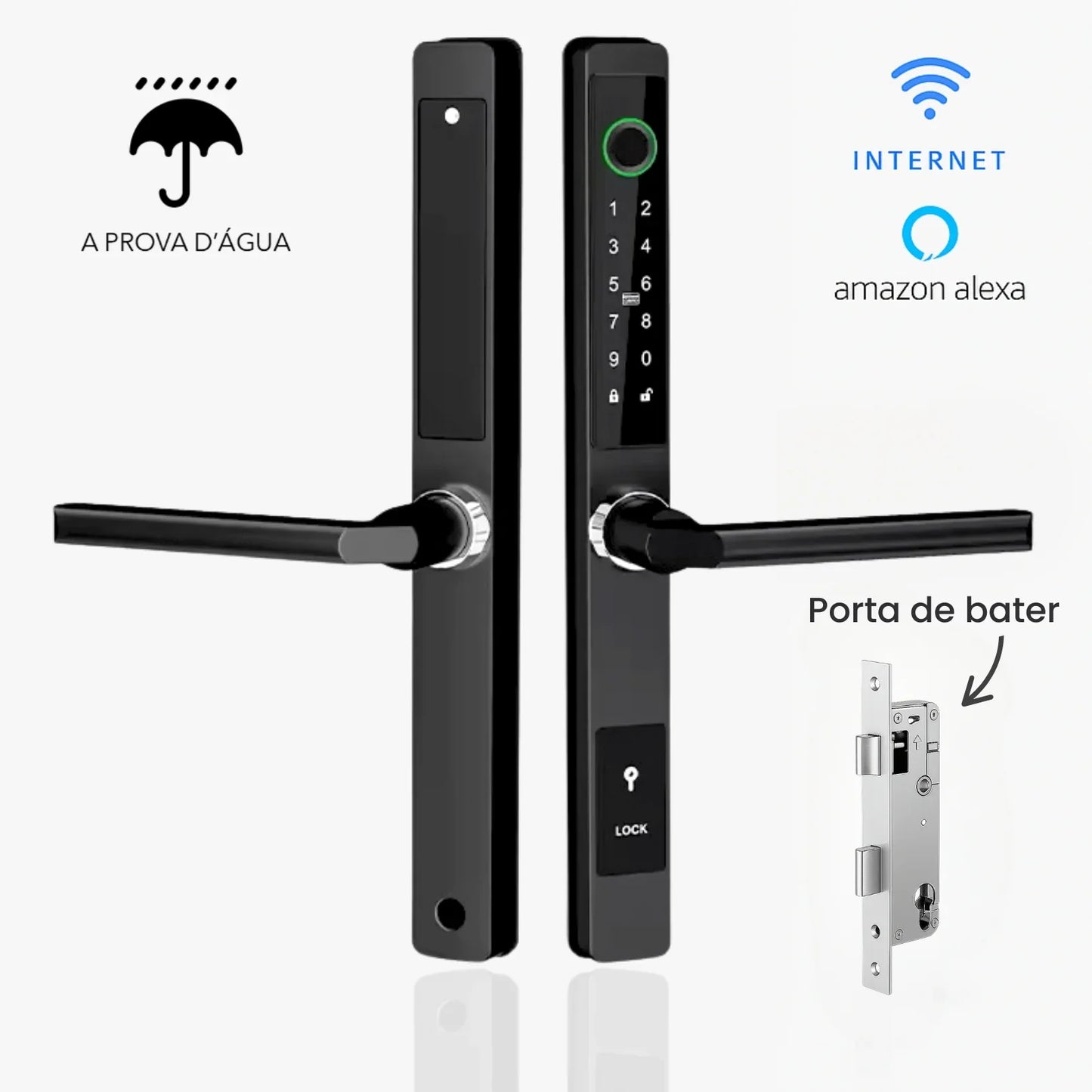 Fechadura Digital Ultra Tech | Externa - Prova D'água - Versão Internet (Compatível com Alexa)