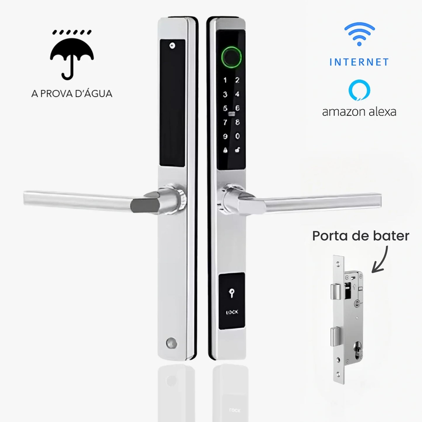 Fechadura Digital Ultra Tech | Externa - Prova D'água - Versão Internet (Compatível com Alexa)