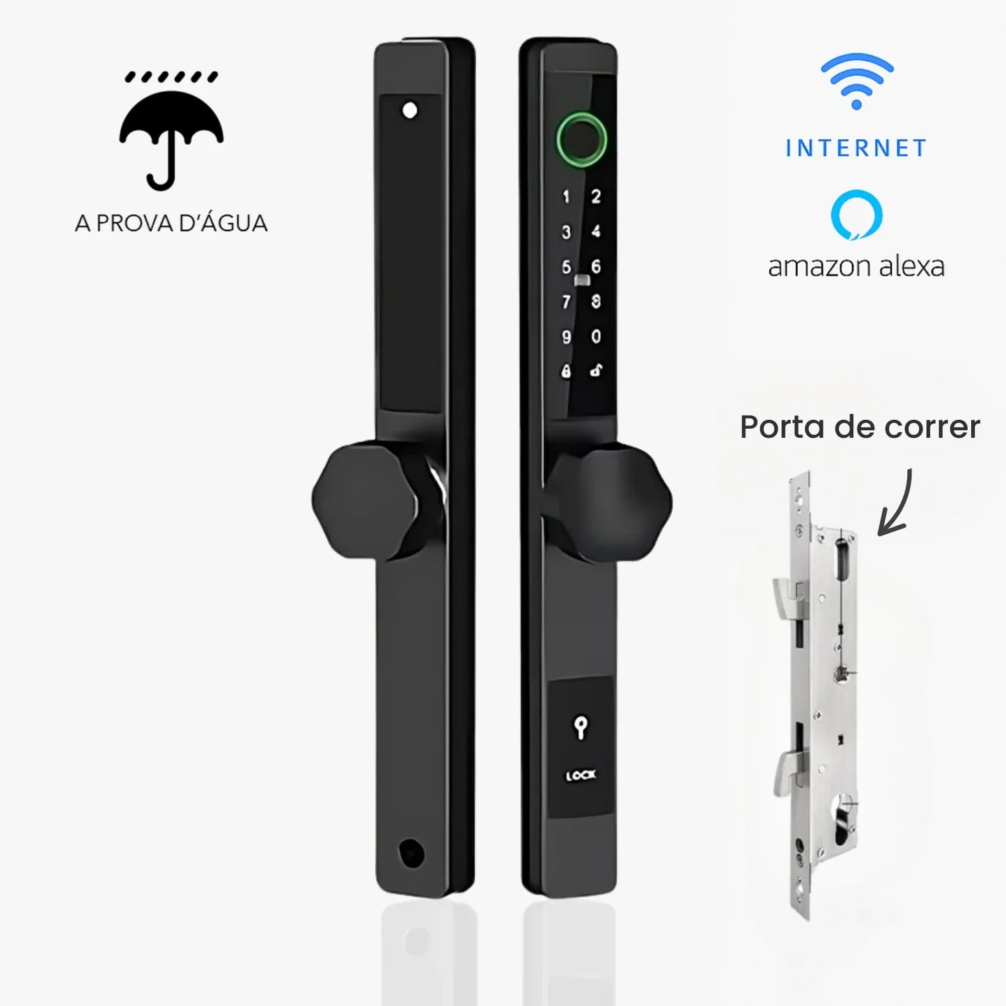 Fechadura Digital Ultra Tech | Externa - Prova D'água - Versão Internet (Compatível com Alexa)