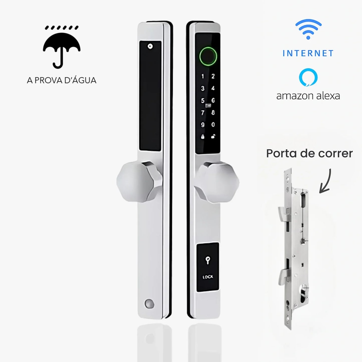 Fechadura Digital Ultra Tech | Externa - Prova D'água - Versão Internet (Compatível com Alexa)