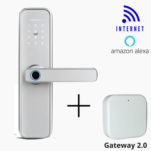 FECHADURA DIGITAL IDEAL PRO 7 + GATEWAY 2.0 | Versão Internet TTLock - Compatível com Alexa - Idealtech