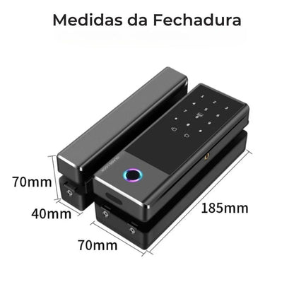 FECHADURA DIGITAL GT PRO | Porta de Vidro - Bater ou Correr - Idealtech